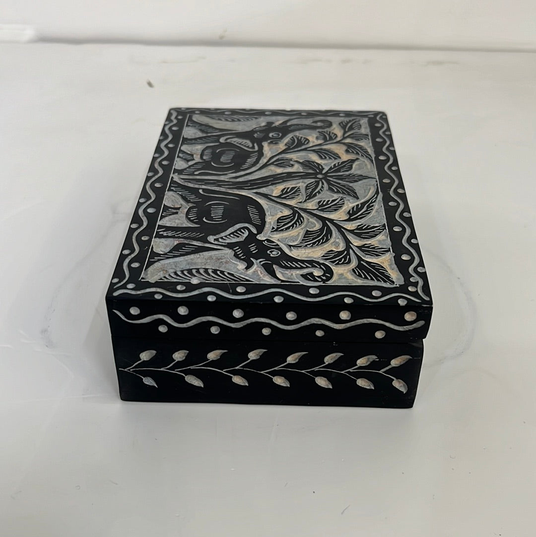 Black stone box