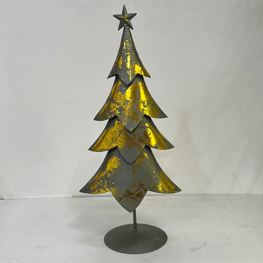 Gold grey Christmas tree