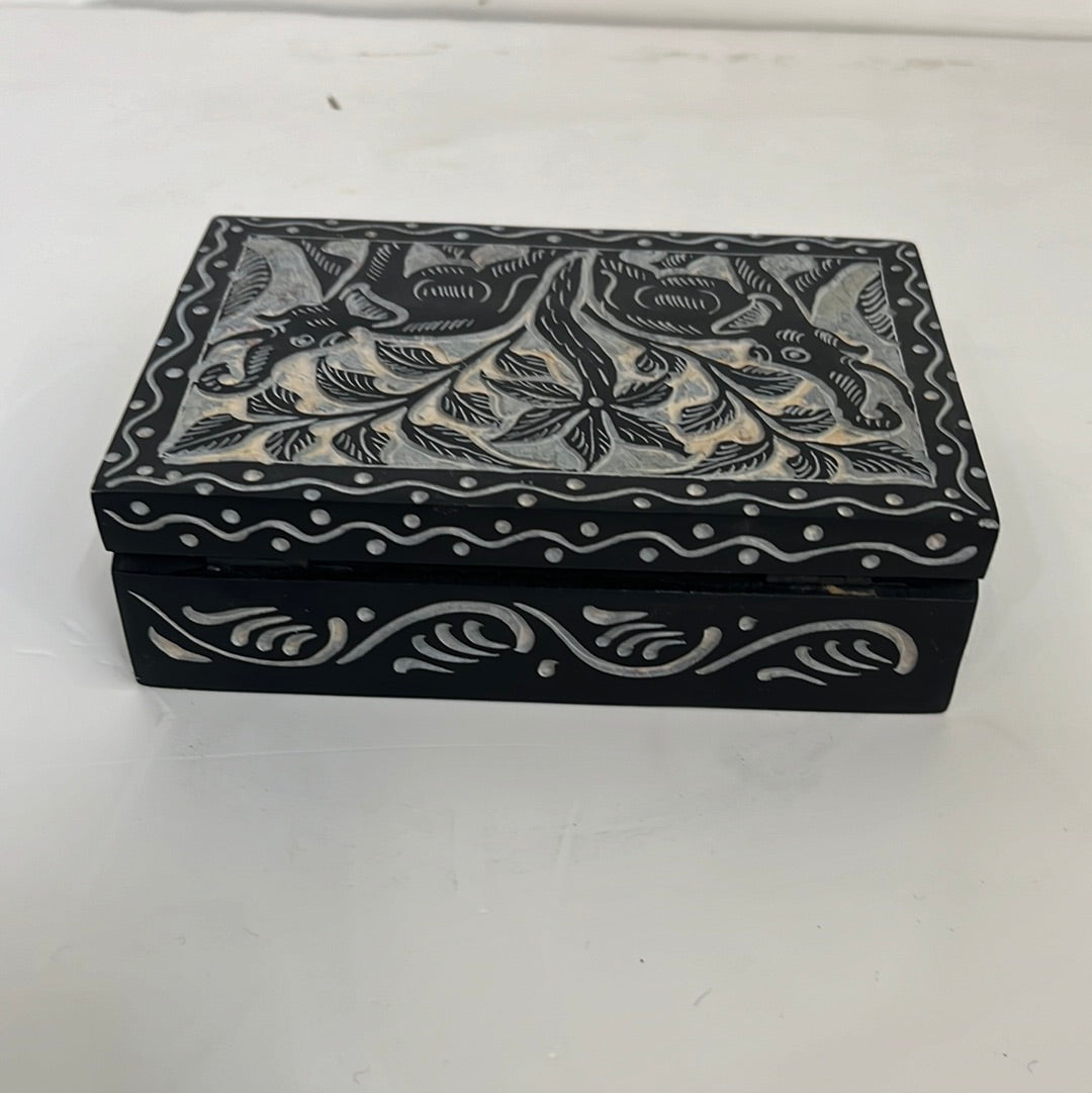 Black stone box