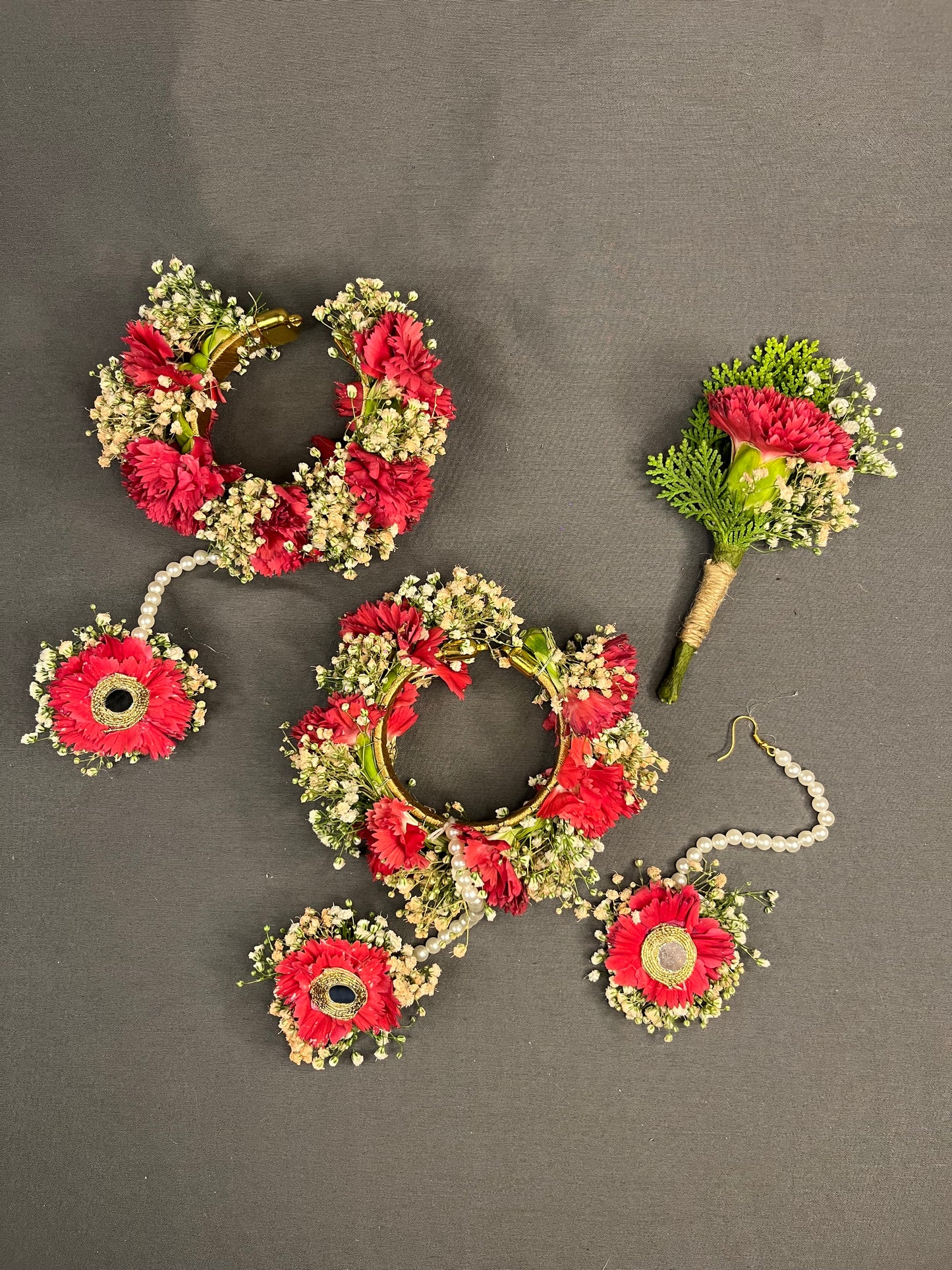 Ruby Red Floral set for You and Him