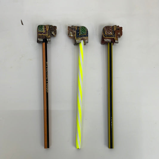 Stone carved Pencil tops