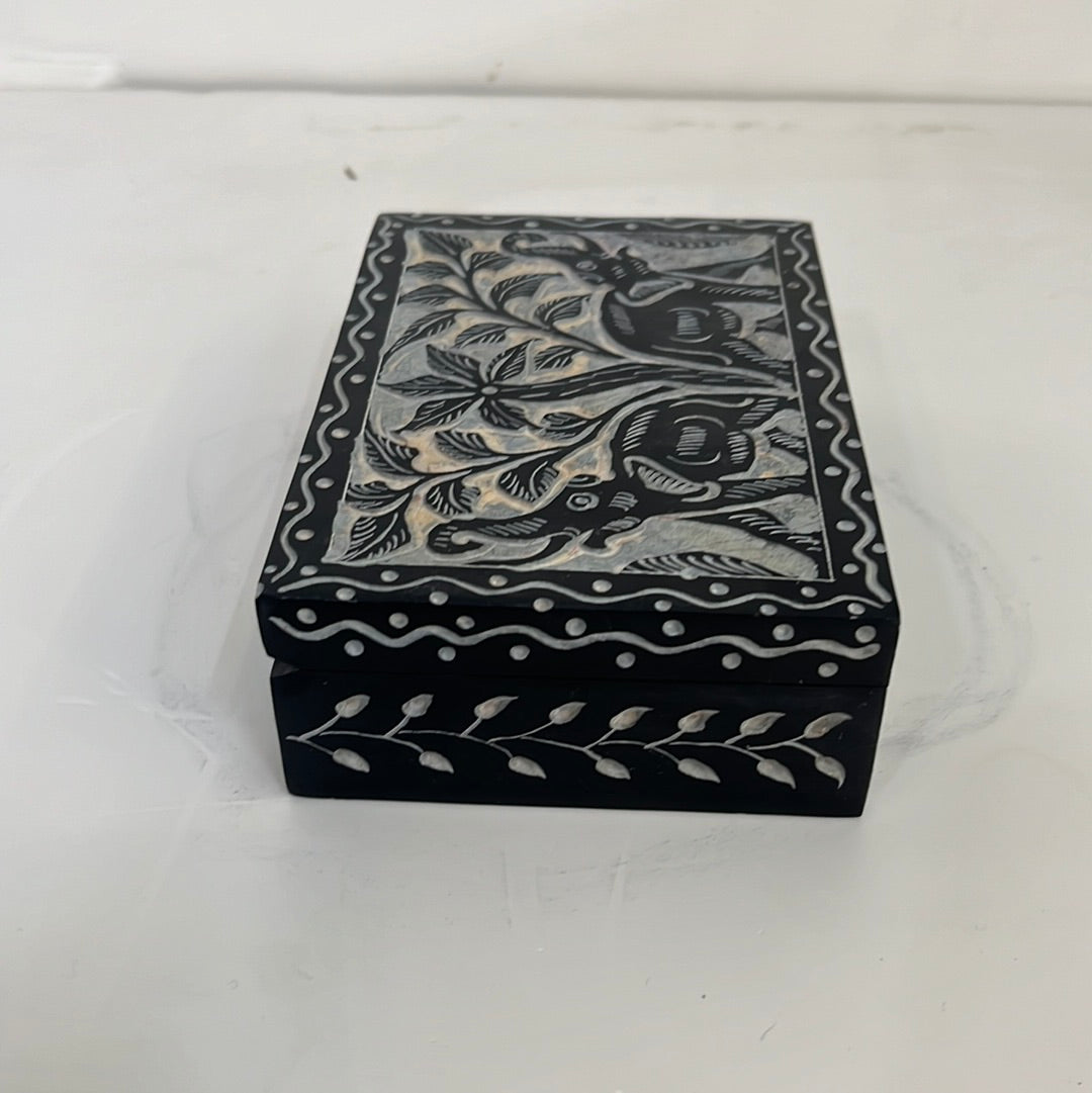 Black stone box