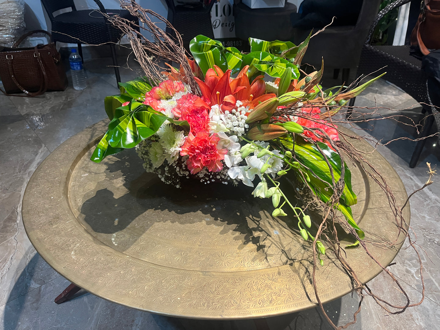 Floral colour mix arrangement