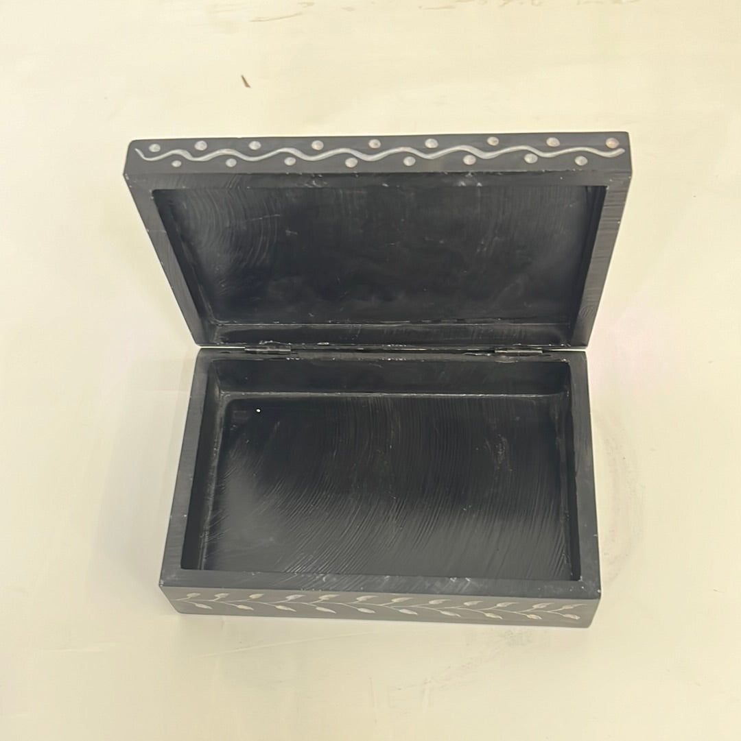 Black stone box