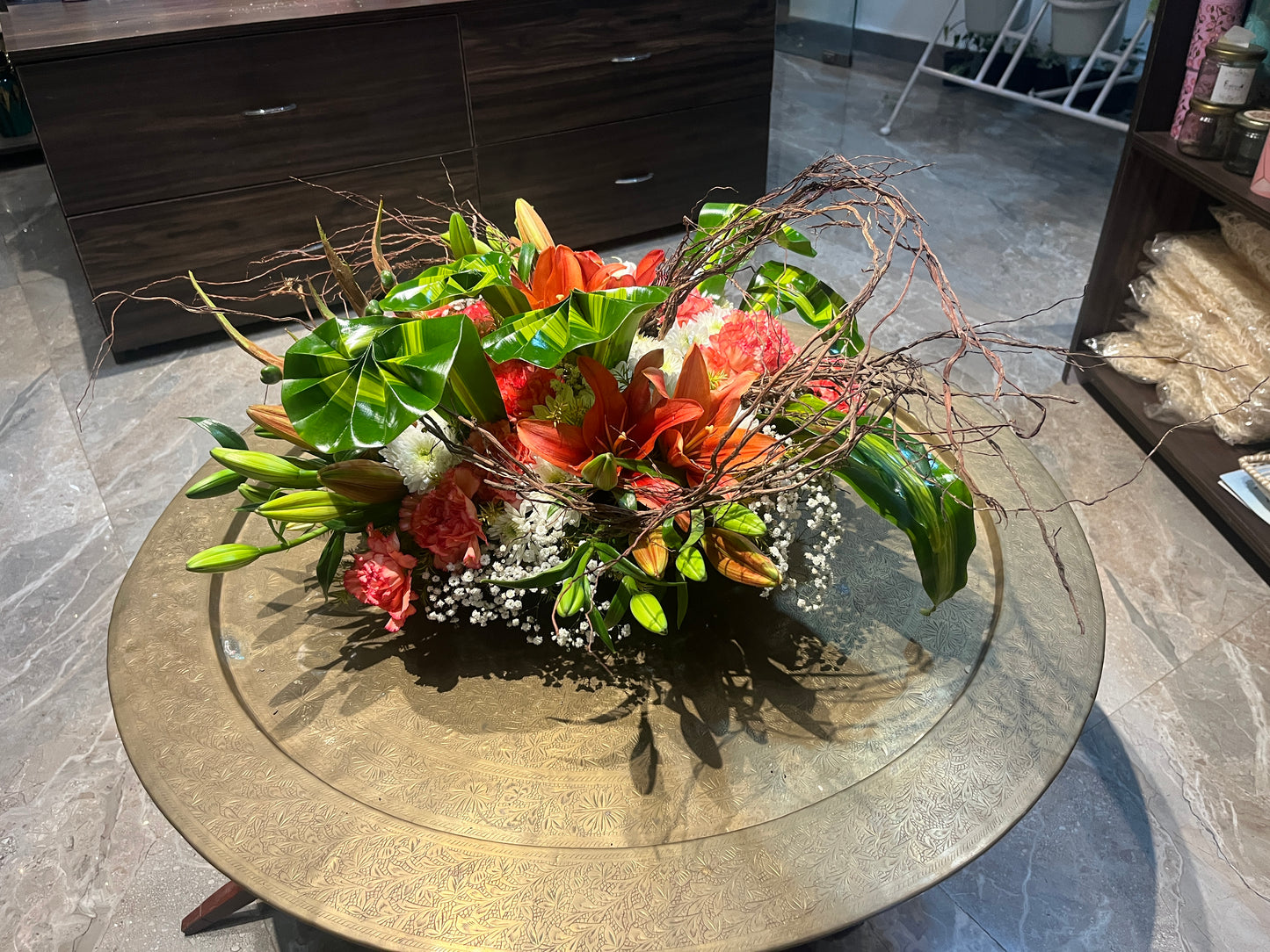 Floral colour mix arrangement