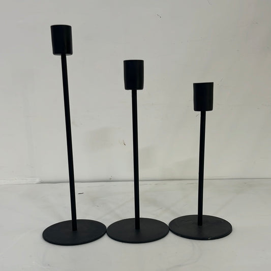 Set of 3 Candle stand (Black)