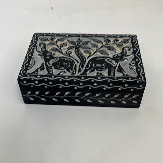 Black stone box