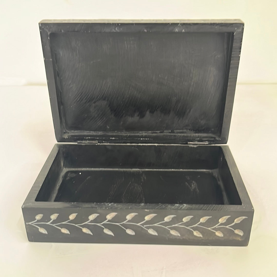 Black stone box