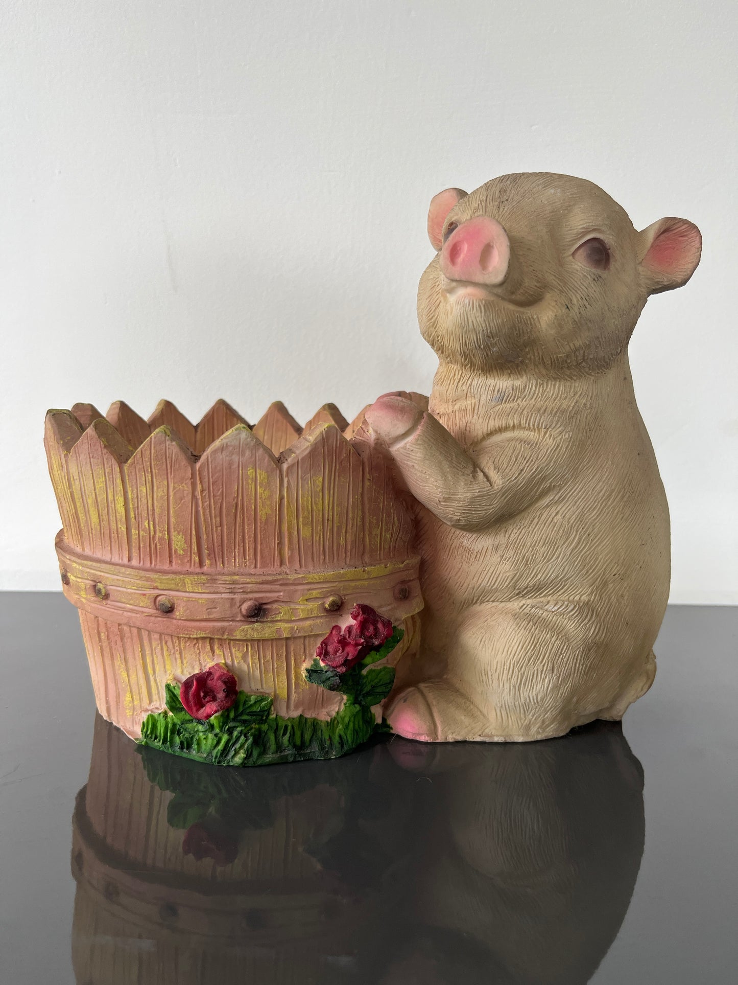 Pig with Basket Pot