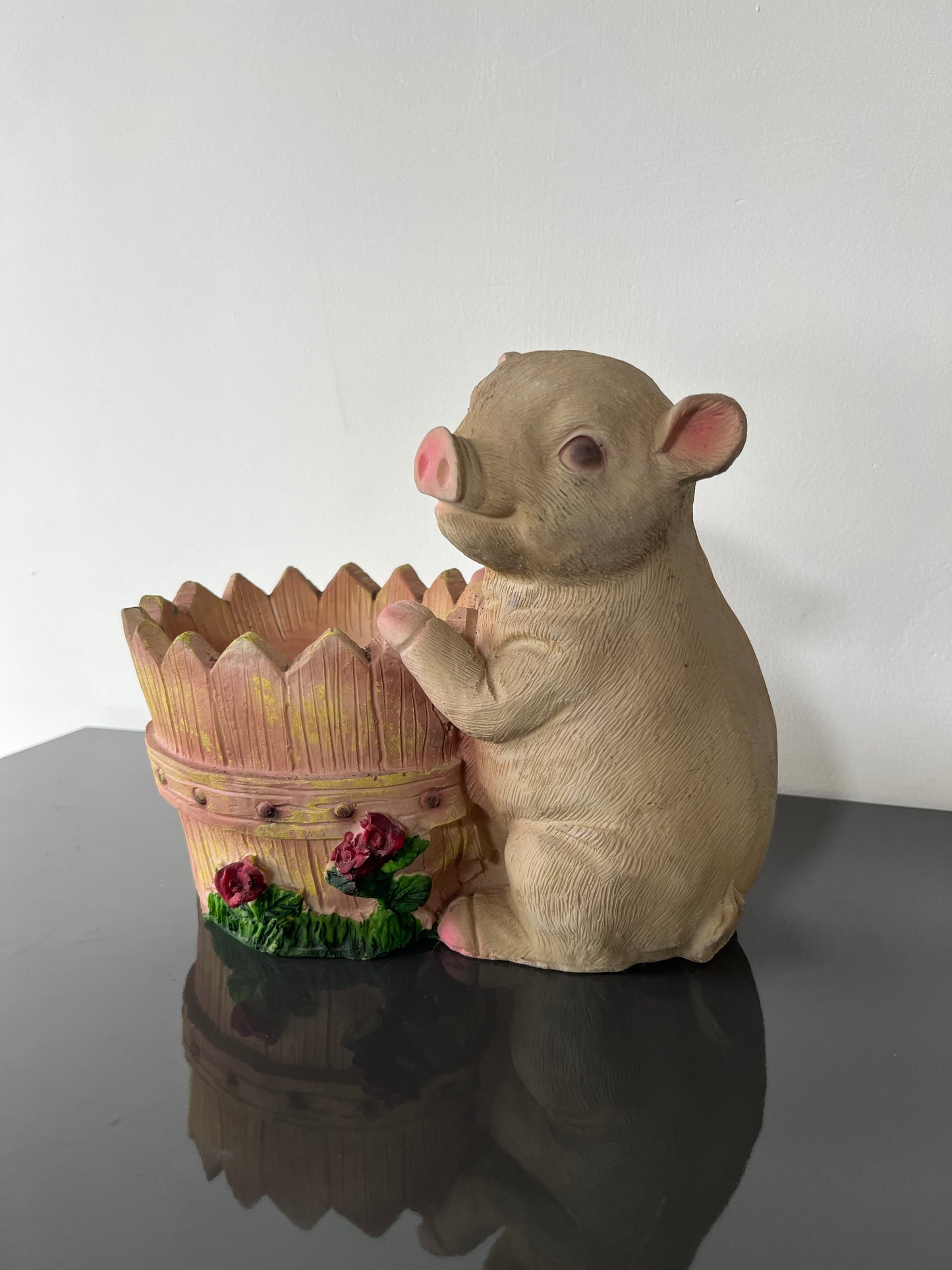 Pig with Basket Pot