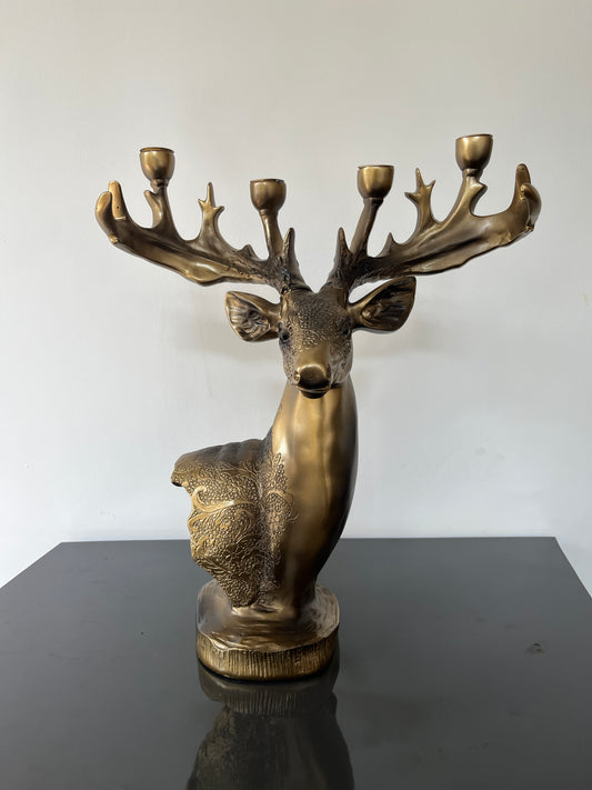 Home Decor Resin Deer Head Candle Stand