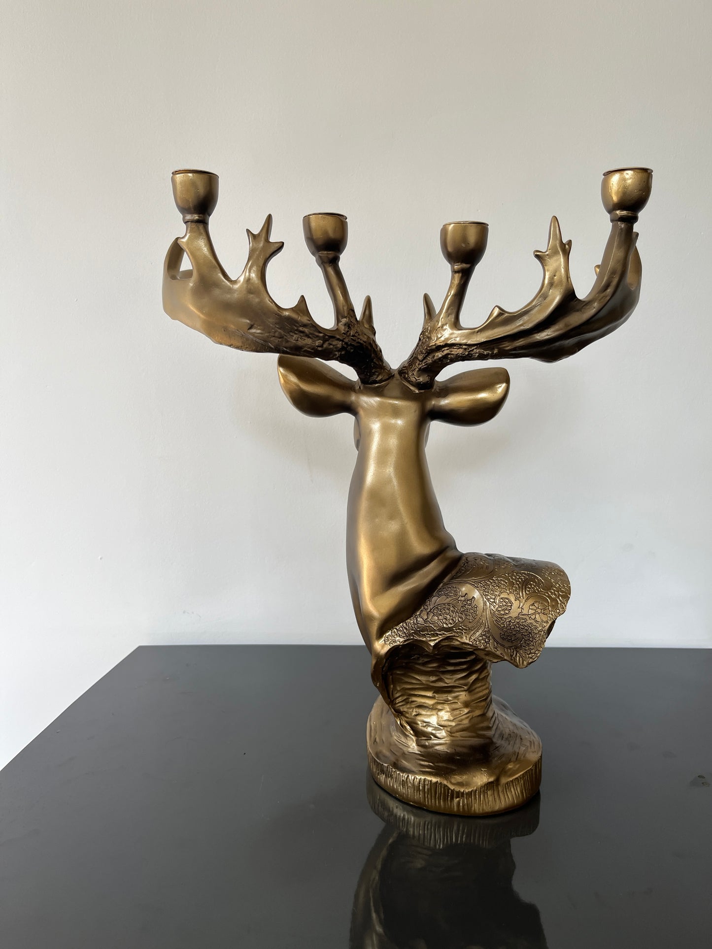 Home Decor Resin Deer Head Candle Stand