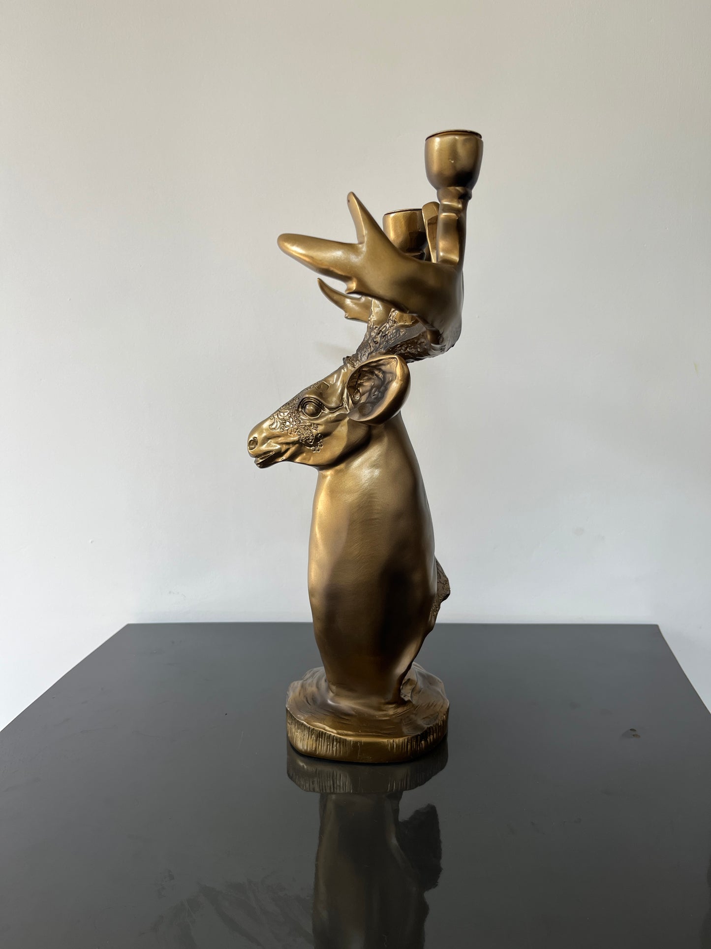 Home Decor Resin Deer Head Candle Stand