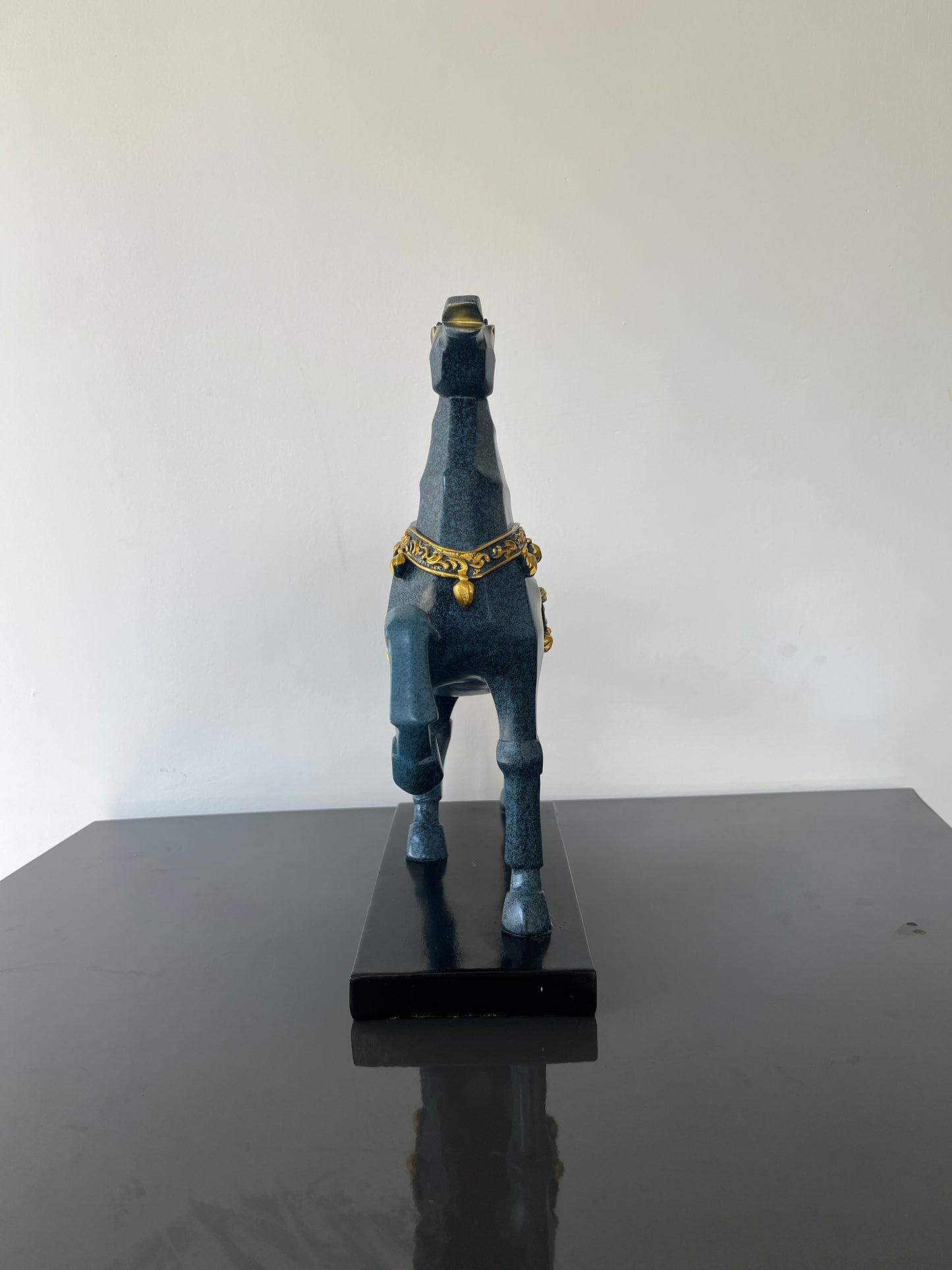 Home Decor Resin Blue Horse Statue