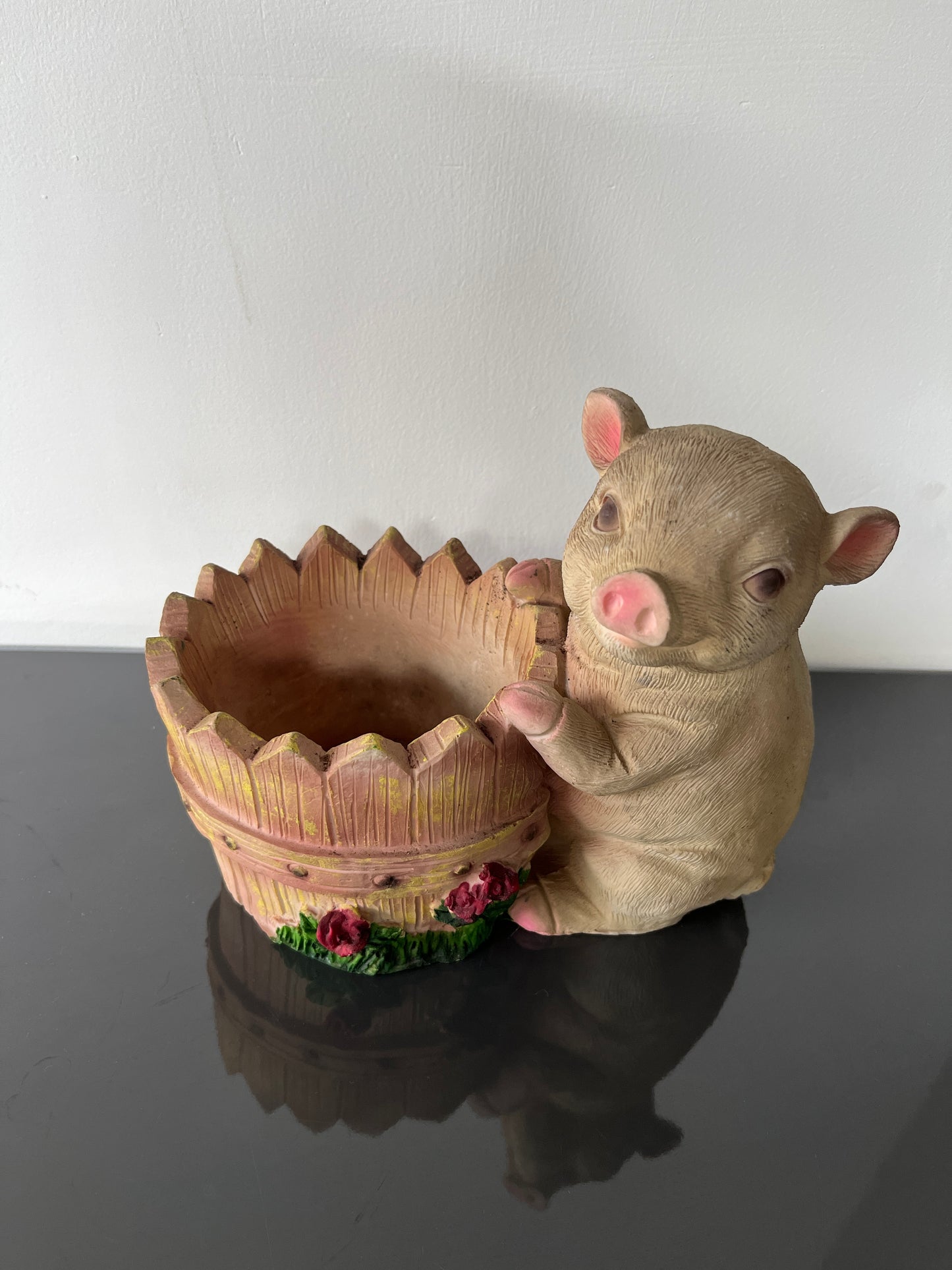 Pig with Basket Pot