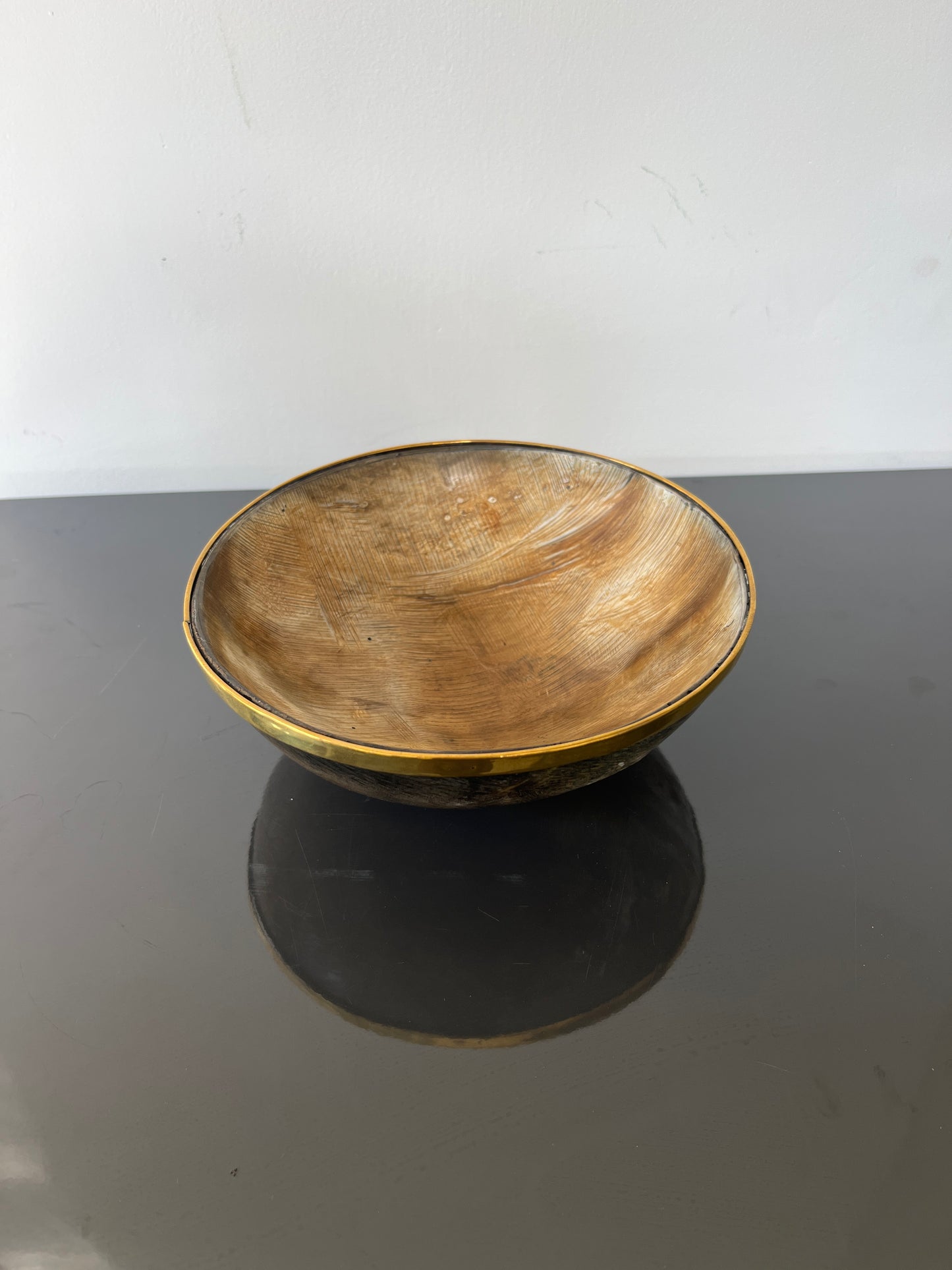 Gold Boarder Horn Jewellery Tray